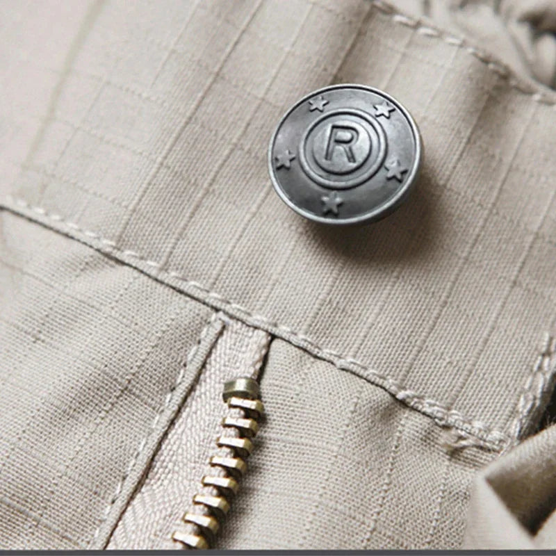 Calça cargo masculina à prova d'água, elástica, com vários bolsos, para corrida ao ar livre, plus size, calça tática para caminhada