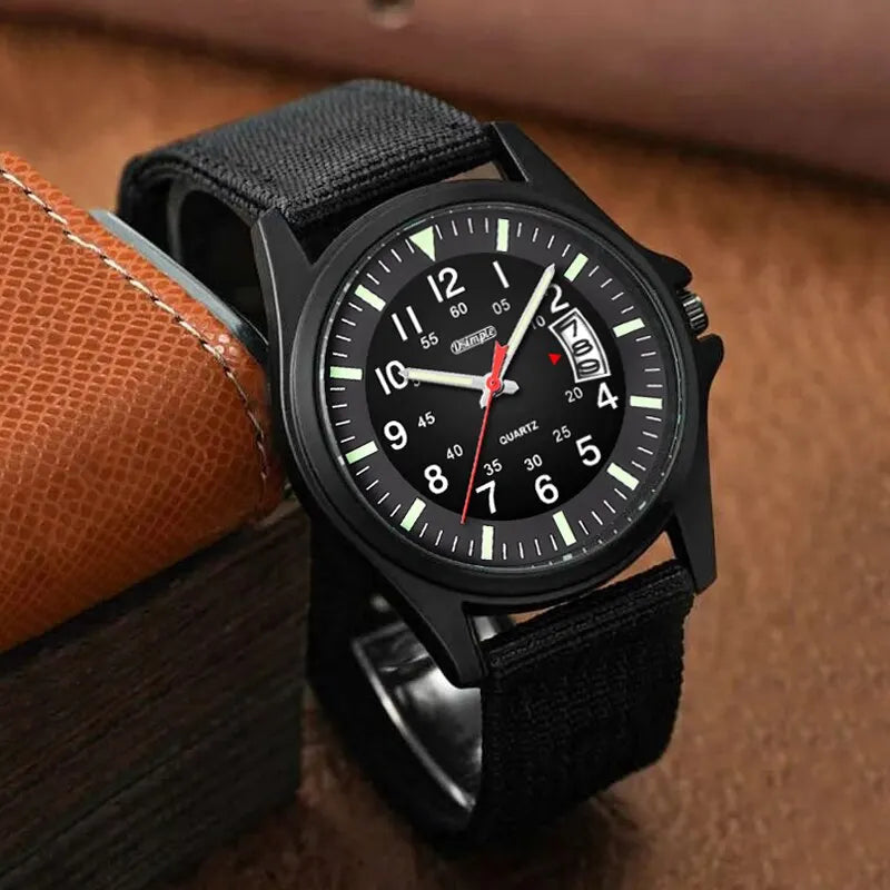 Relógio de pulso quartzo militar masculino, Nylon relógios de luxo, Calendário Data Watch, Moda, 2023