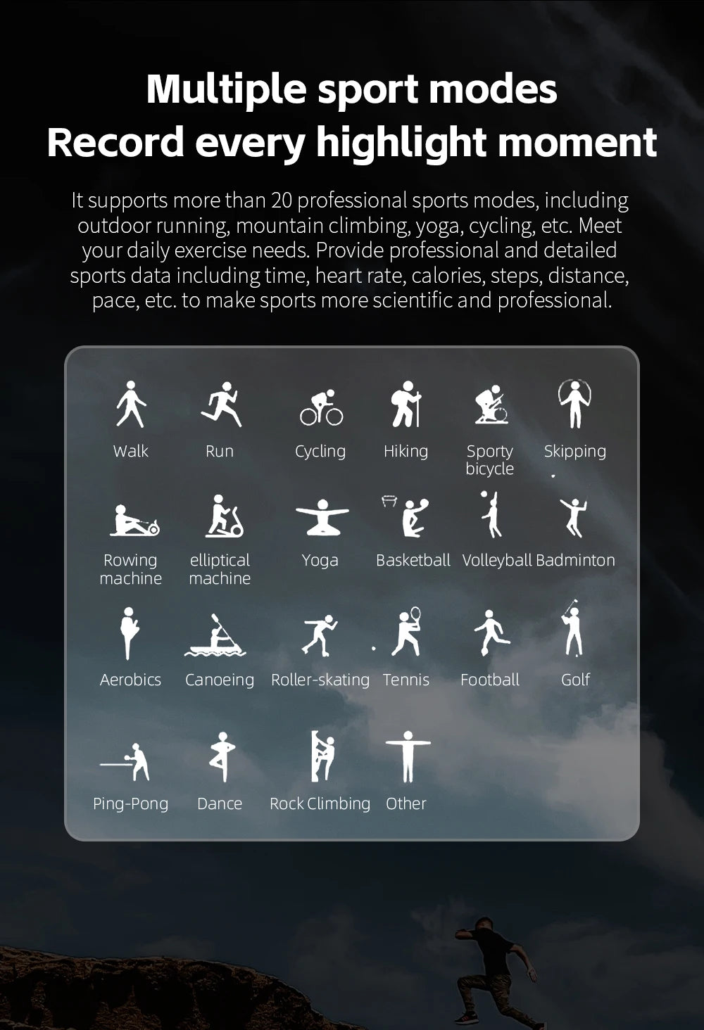 LOKMAT-OCEAN PRO Saúde e Monitoramento Esportivo Relógio Inteligente para Homens, Notificação Inteligente, Compatível com iOS e Android