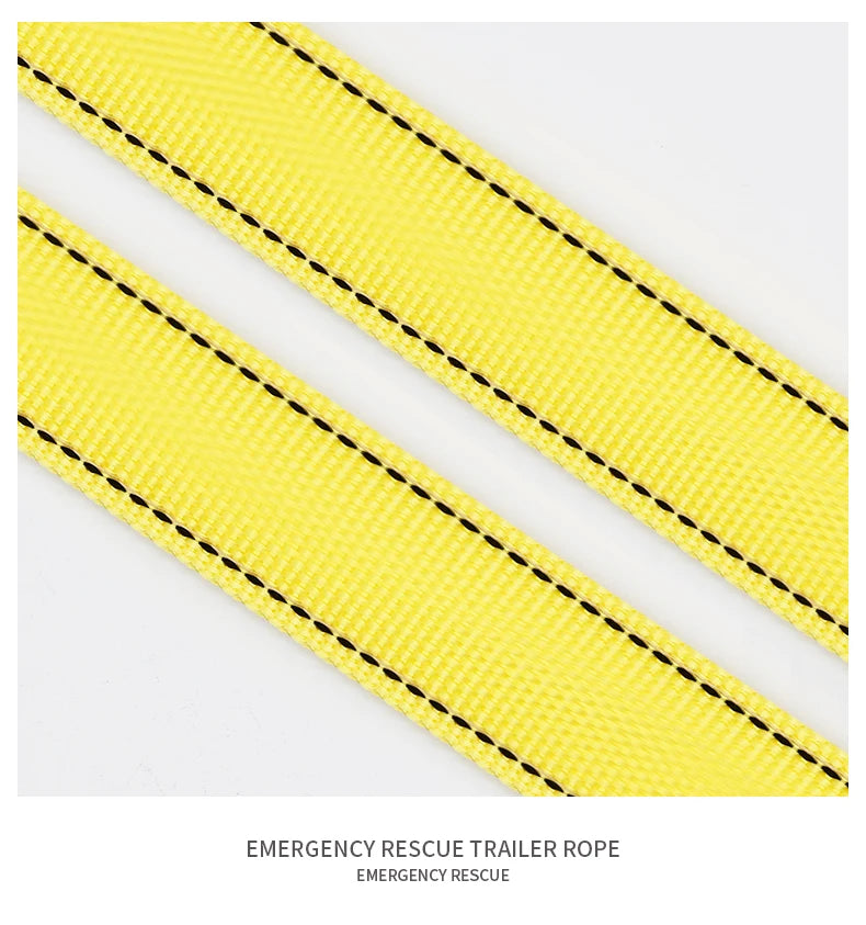 Corda de reboque de carro off road puxando corda 5 toneladas 4m 5m reboque com resgate puxando corda de fio de aço engrossado especial