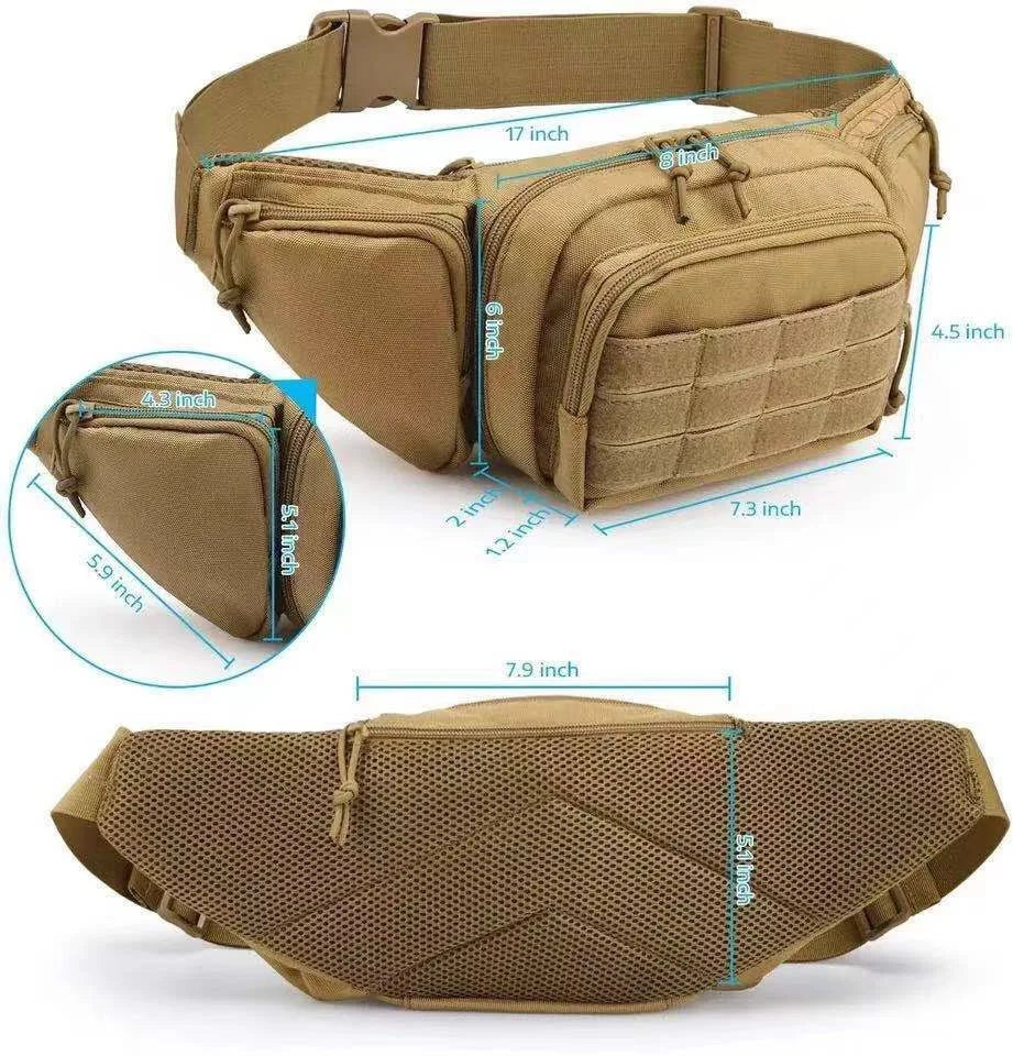 Pacote de cintura tático para homens, Nylon Body ypack, Bolsa telefônica para caminhadas, esportes ao ar livre, Armygreen, caça, escalada, cinto de acampamento, sacos de airsoft CS