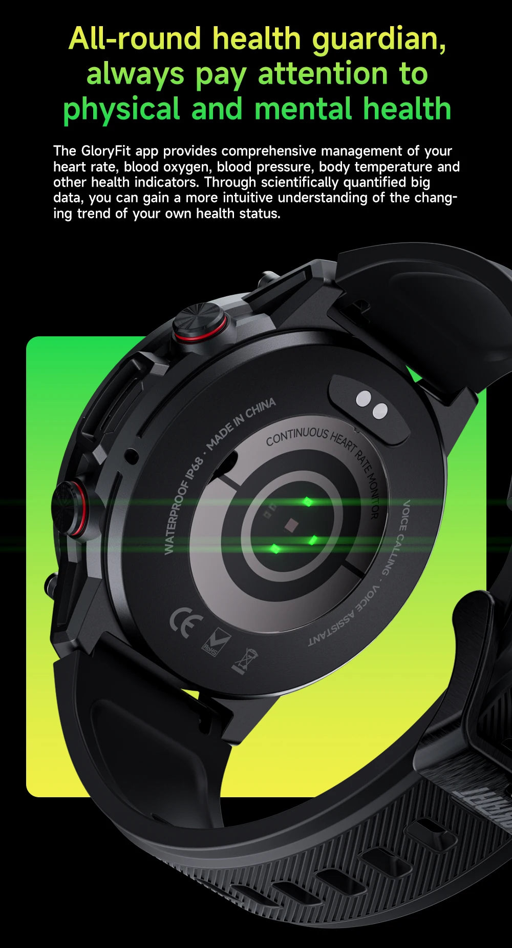 LOKMAT-Zeus 4 Pro Amoled relógio inteligente, tela redonda, BT Calls, Fitness Tracker, Monitor de freqüência cardíaca para telefone inteligente, 1,43