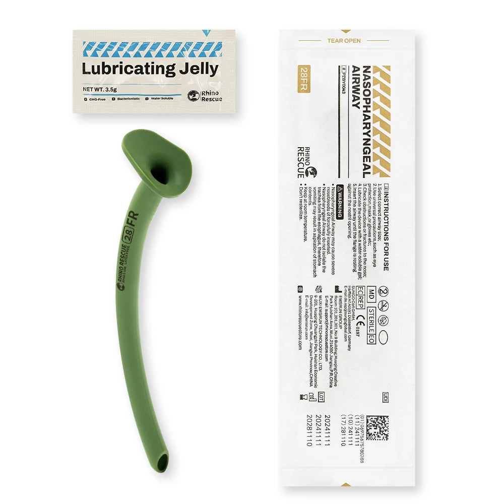 Rinoceronte Rescue Nasofaringo (Nasal) Airway NPA Com lubrificador Nasofaringal Airway 28FR