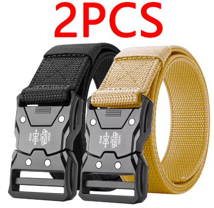 Kit 2 Cintos Tático Militar Reforçado com Fivela Automática