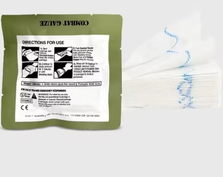 Gaze Com Agente Hemostatico Ifak Aph Verde - Combat Gauze