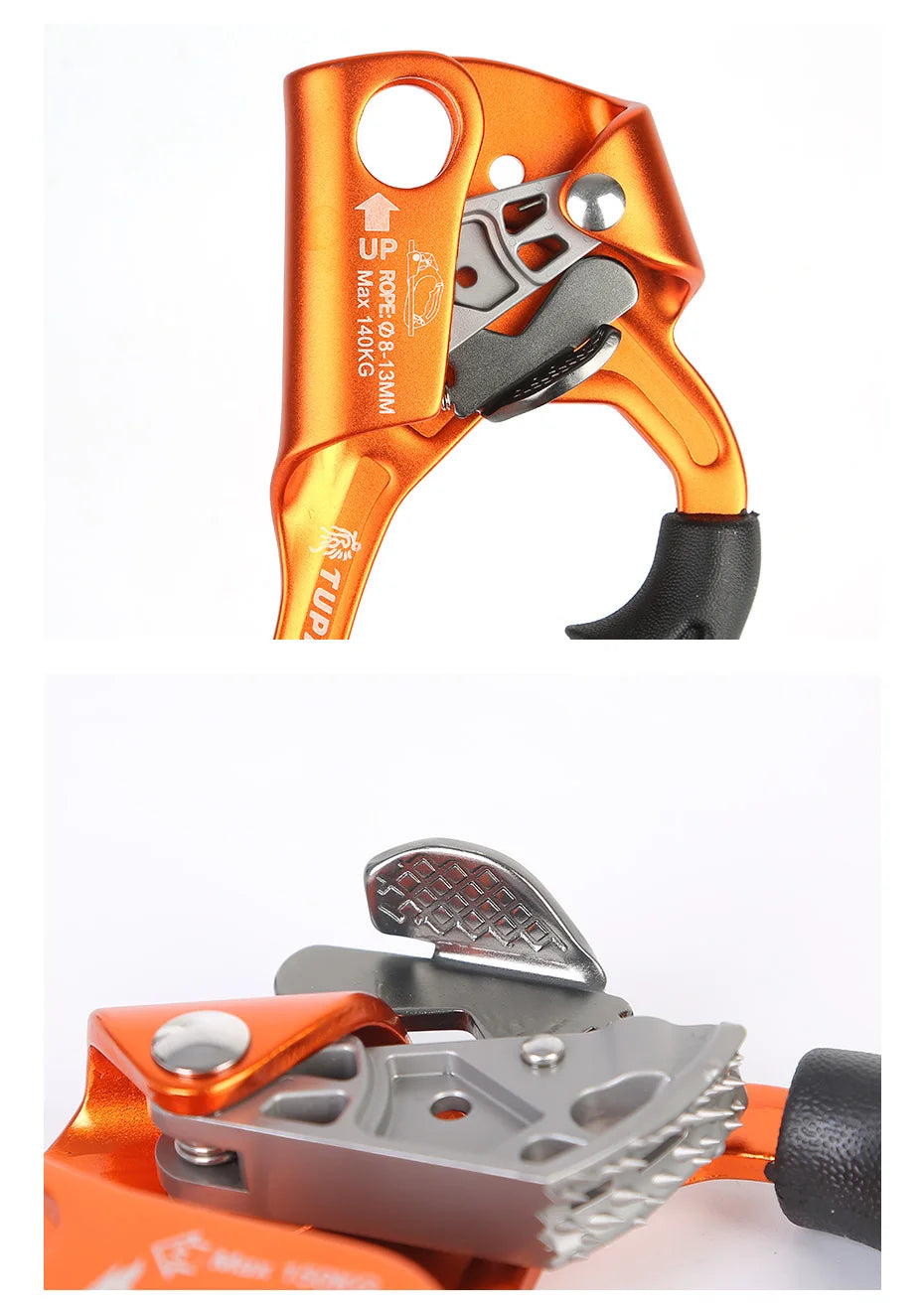 Escalada ao ar livre SRT Mão Ascender Dispositivo Montanhista Handle Ascender Mão esquerda e direita Equipamento de escalada Ferramentas de corda