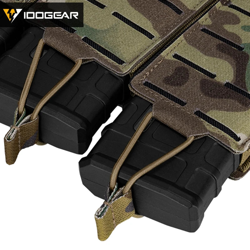 IDOGEAR Tático LSR 556 Mag Bolsa Triplo Mag Carrier MOLLE Bolsa Corte a Laser 3567