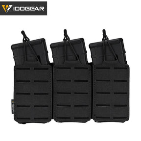 IDOGEAR Tático LSR 556 Mag Bolsa Triplo Mag Carrier MOLLE Bolsa Corte a Laser 3567