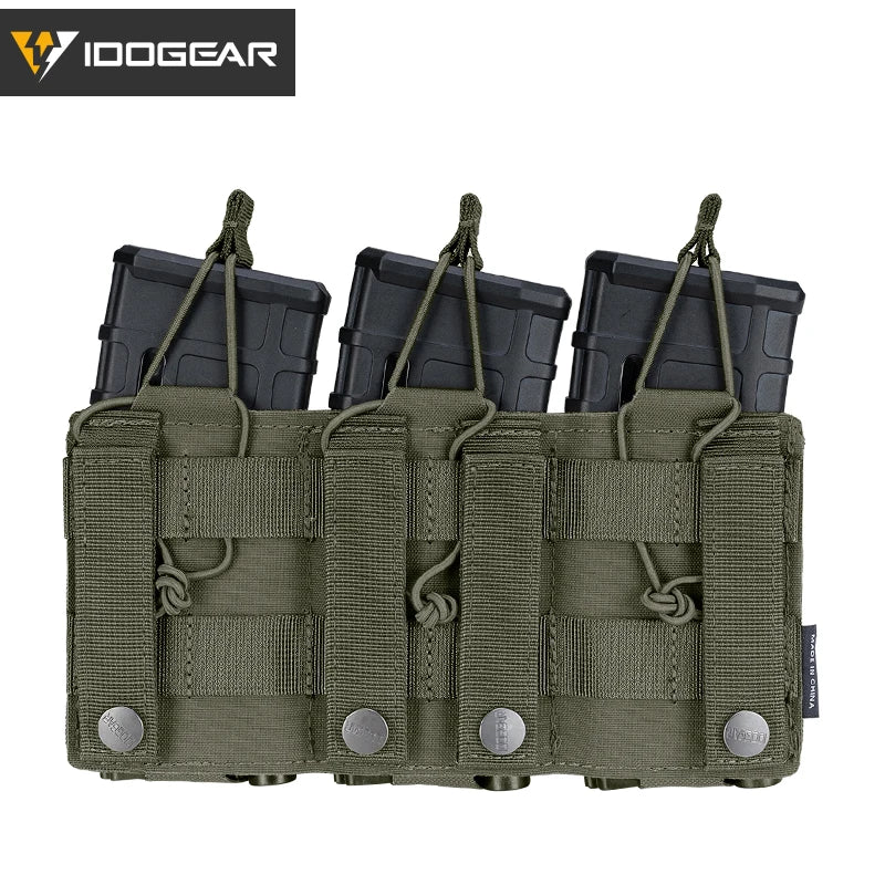 IDOGEAR Tático LSR 556 Mag Bolsa Triplo Mag Carrier MOLLE Bolsa Corte a Laser 3567