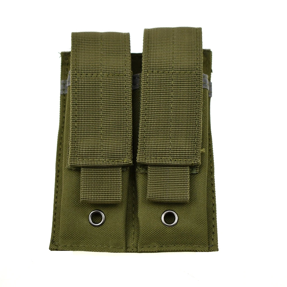 Molle tático 9mm mag bolsa pistola revista titular para placa transportadora colete duplo carregador bolsa caça e equipamentos acessório