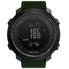 North edge esporte masculino relógio digital horas correndo natação militar do exército relógios altímetro barômetro bússola à prova dwaterproof água 50m