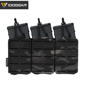 IDOGEAR Tático LSR 556 Mag Bolsa Triplo Mag Carrier MOLLE Bolsa Corte a Laser 3567