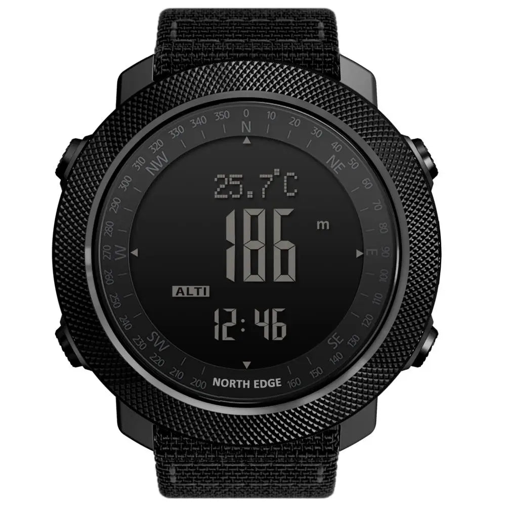 North edge esporte masculino relógio digital horas correndo natação militar do exército relógios altímetro barômetro bússola à prova dwaterproof água 50m