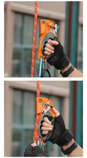 Escalada ao ar livre SRT Mão Ascender Dispositivo Montanhista Handle Ascender Mão esquerda e direita Equipamento de escalada Ferramentas de corda