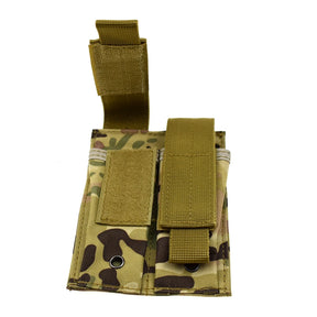 Molle tático 9mm mag bolsa pistola revista titular para placa transportadora colete duplo carregador bolsa caça e equipamentos acessório