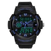 Sanda esporte relógio digital masculino natação 50m à prova dwaterproof água multifuncional militar led eletrônico relógio de pulso relogio masculino