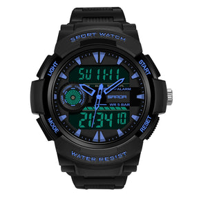 Sanda esporte relógio digital masculino natação 50m à prova dwaterproof água multifuncional militar led eletrônico relógio de pulso relogio masculino