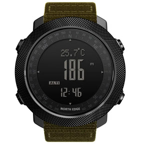 North edge esporte masculino relógio digital horas correndo natação militar do exército relógios altímetro barômetro bússola à prova dwaterproof água 50m
