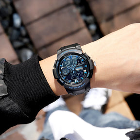 Sanda esporte relógio digital masculino natação 50m à prova dwaterproof água multifuncional militar led eletrônico relógio de pulso relogio masculino