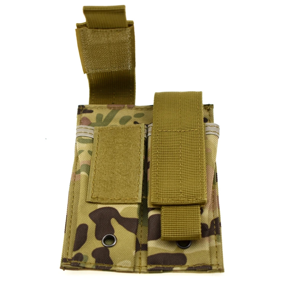 Molle tático 9mm mag bolsa pistola revista titular para placa transportadora colete duplo carregador bolsa caça e equipamentos acessório