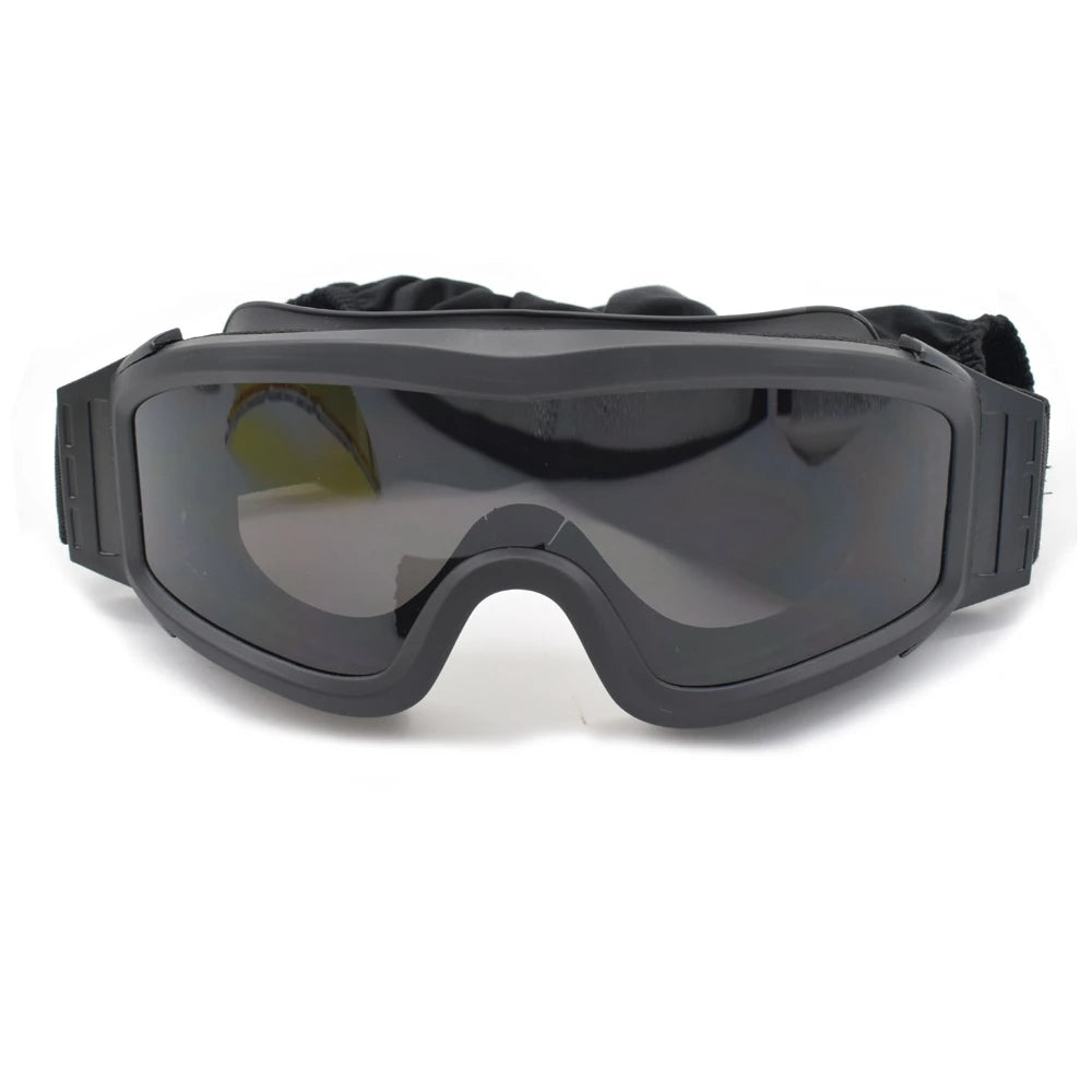 Óculos táticos com 3 lentes, óculos de combate, airsoft, paintball, proteção ocular para cs wargame, motocicleta, caminhadas