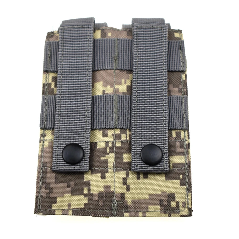 Molle tático 9mm mag bolsa pistola revista titular para placa transportadora colete duplo carregador bolsa caça e equipamentos acessório