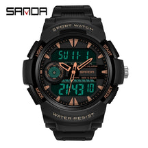 Sanda esporte relógio digital masculino natação 50m à prova dwaterproof água multifuncional militar led eletrônico relógio de pulso relogio masculino