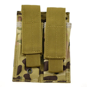 Molle tático 9mm mag bolsa pistola revista titular para placa transportadora colete duplo carregador bolsa caça e equipamentos acessório