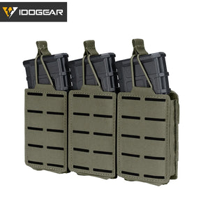 IDOGEAR Tático LSR 556 Mag Bolsa Triplo Mag Carrier MOLLE Bolsa Corte a Laser 3567