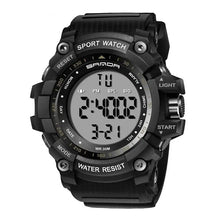 Sanda relógio digital esportivo militar masculino, relógio de pulso digital com alarme e cronômetro da moda, de marca famosa e luxuosa