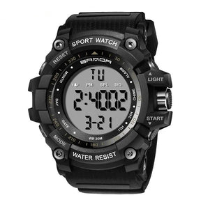 Sanda relógio digital esportivo militar masculino, relógio de pulso digital com alarme e cronômetro da moda, de marca famosa e luxuosa
