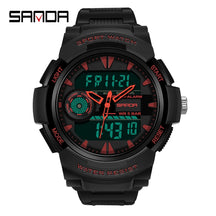 Sanda esporte relógio digital masculino natação 50m à prova dwaterproof água multifuncional militar led eletrônico relógio de pulso relogio masculino