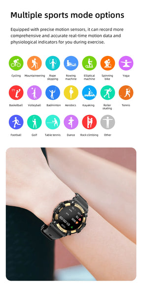 LOKMAT-ATTACK 2 PRO Sport Smart Watch, tela de toque redonda completa, chamadas Bluetooth, rastreador de fitness, smartwatches, monitor de freqüência cardíaca