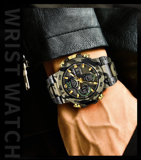 LIGE Digital Men Militar Watch 50m Relógio de pulso à prova d'água LED Relógio de quartzo Relógio esportivo Masculino Relógios grandes Homens Relogios Masculino