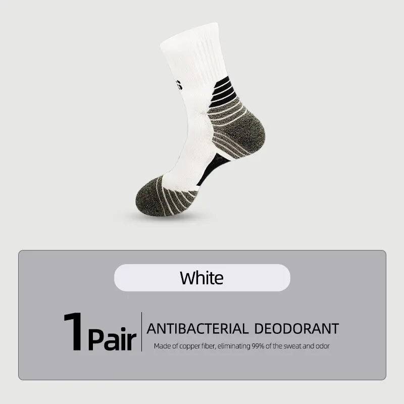 Desodorante nano cobre meias esportivas para homens antibacteriano basquete escalada meia verão compressão mtb ciclismo bicicleta correndo