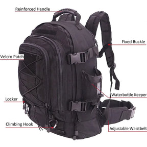 Mochila tática para homens 60l molle assalto mochila resistente à prova dwaterproof água grande capacidade bug out saco para caminhadas acampamento caça