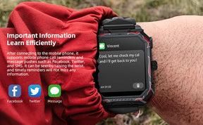 LOKMAT-Oceano Max esporte relógio inteligente, navio emblemático, impermeável, Fitness Tracker, chamadas BT, freqüência cardíaca, sangue, monitor de oxigênio, novo