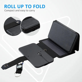 Dobrável e multifuncional carregador de painel solar ao ar livre 5v acampamento caminhadas mochila viajar ao ar livre fonte alimentação emergência