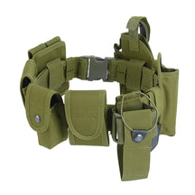 Coldre tático para arma, conjunto de bolsa para lanterna, 10 em 1, kit de utilidades multifuncional, cinto de serviço de polícia, cintos de segurança
