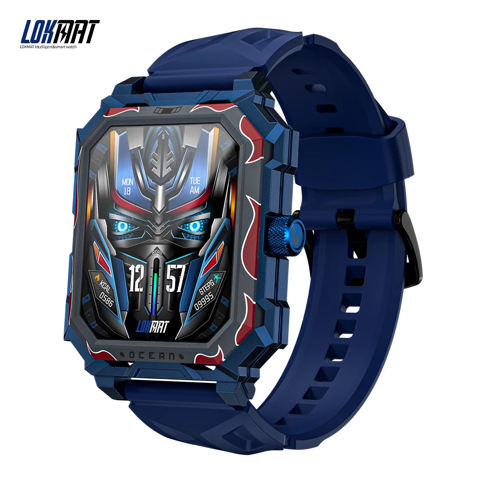 LOKMAT-Oceano Max esporte relógio inteligente, navio emblemático, impermeável, Fitness Tracker, chamadas BT, freqüência cardíaca, sangue, monitor de oxigênio, novo