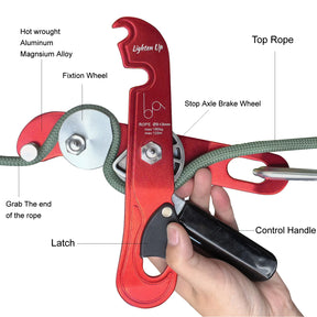 Profissional escalada descida parada lidar com-controle dispositivo de rapel downhill descender freio de rapel