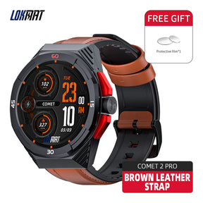 Lokmat-cometa 2 pro relógio inteligente, à prova d'água, com bluetooth, rastreador de fitness, freqüência cardíaca, mensagem, por telefone