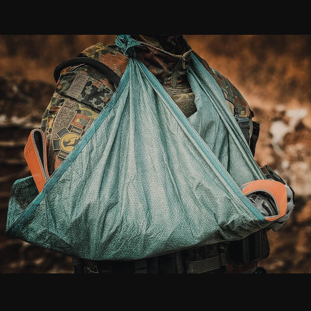 Bandagem triangular de rinoceronte, gravata de combate essencial para cada kit de primeiros socorros, suporte e imobilização de lesões, casa e exterior