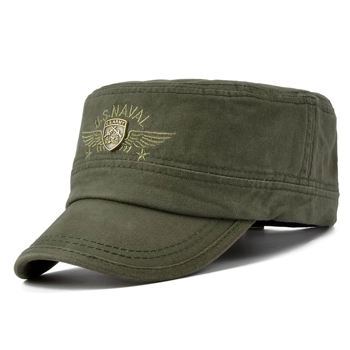 Moda usnaval carta bordado boné de beisebol primavera outono ao ar livre ajustável chapéus casuais masculino topo plano capitão militar bonés