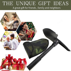 Dobrável portátil caminhão montado engenheiro pá barraca de acampamento ao ar livre pá auto-defesa ferramenta sobrevivência bússola saco de armazenamento