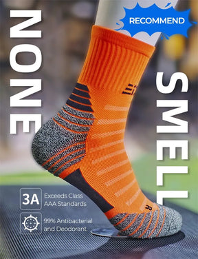 Desodorante nano cobre meias esportivas para homens antibacteriano basquete escalada meia verão compressão mtb ciclismo bicicleta correndo