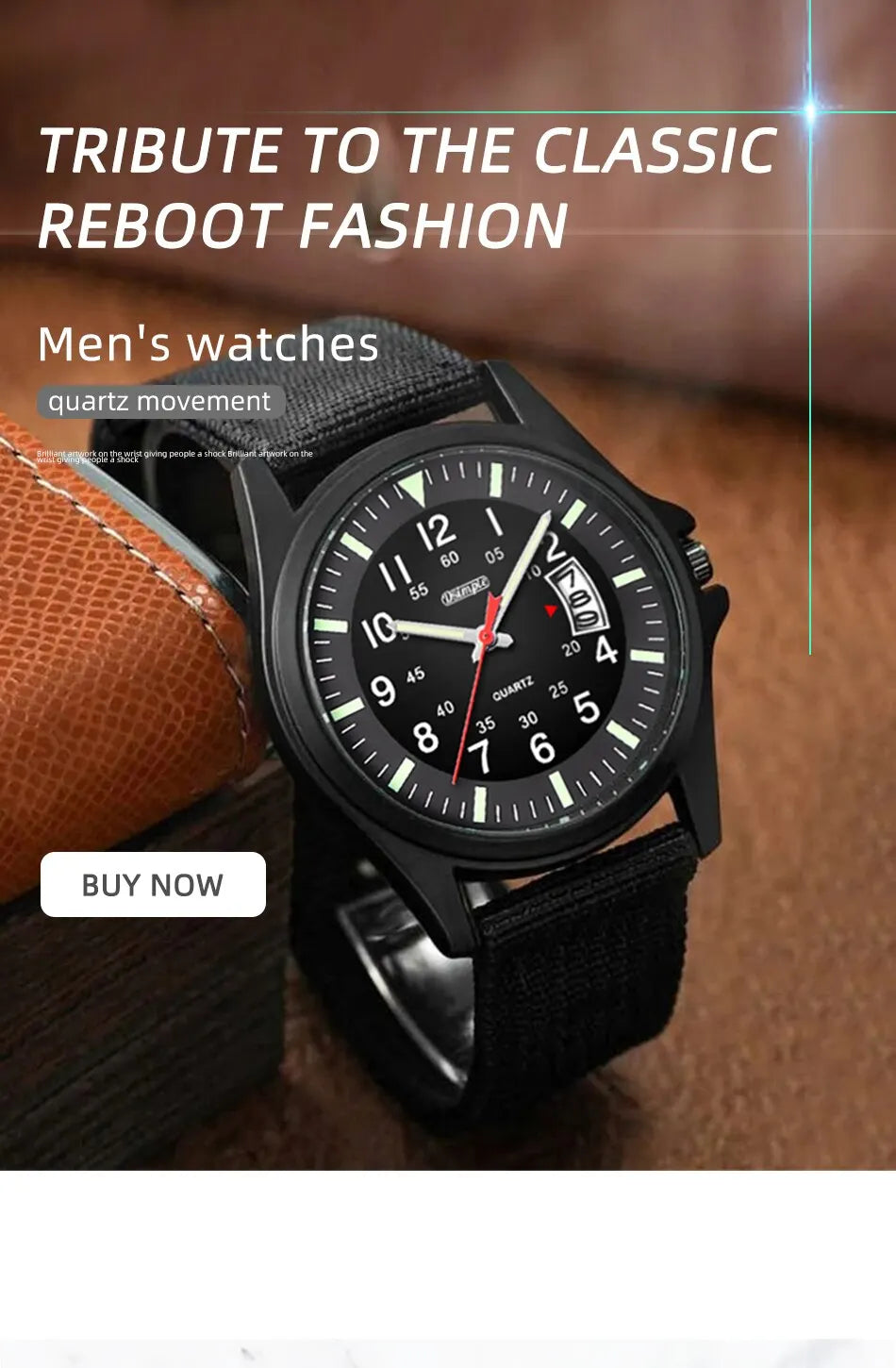 Relógio de pulso quartzo militar masculino, Nylon relógios de luxo, Calendário Data Watch, Moda, 2023