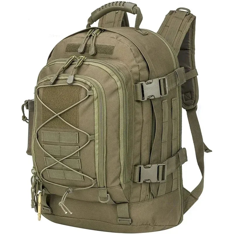 Mochila tática para homens 60l molle assalto mochila resistente à prova dwaterproof água grande capacidade bug out saco para caminhadas acampamento caça