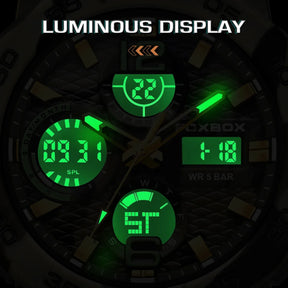 LIGE Digital Men Militar Watch 50m Relógio de pulso à prova d'água LED Relógio de quartzo Relógio esportivo Masculino Relógios grandes Homens Relogios Masculino