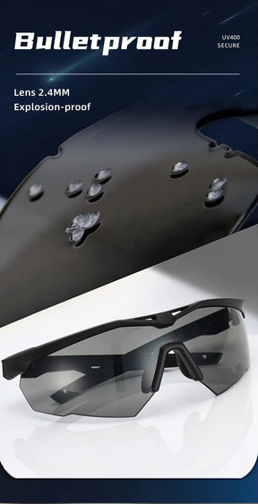 Conjunto de óculos tático à prova de vento, à prova de poeira, cs, militar, tiro, à prova de balas, motocicleta, montanhismo